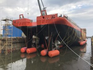 Grounded Vessel Refloating with Buoyancy Bags