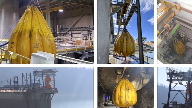Water Weights crane load testing