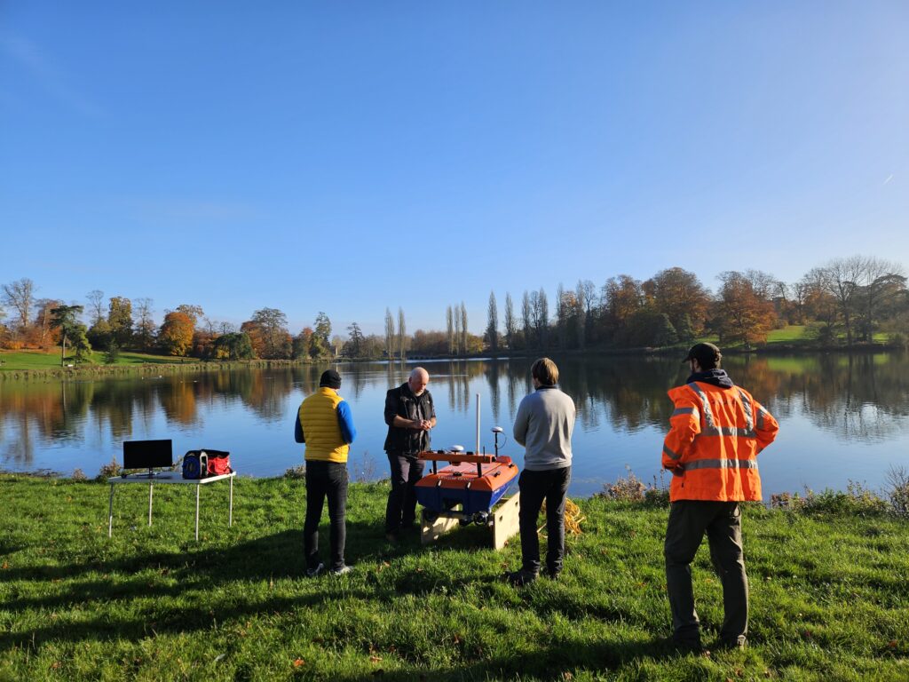 USV being prepared for deployment